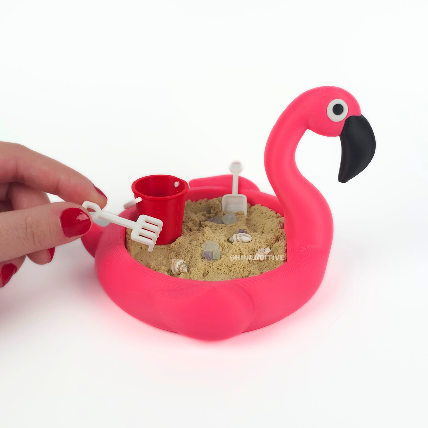 Mini Flamingo Sandbox Zen Garden with Sand and Mini Tools