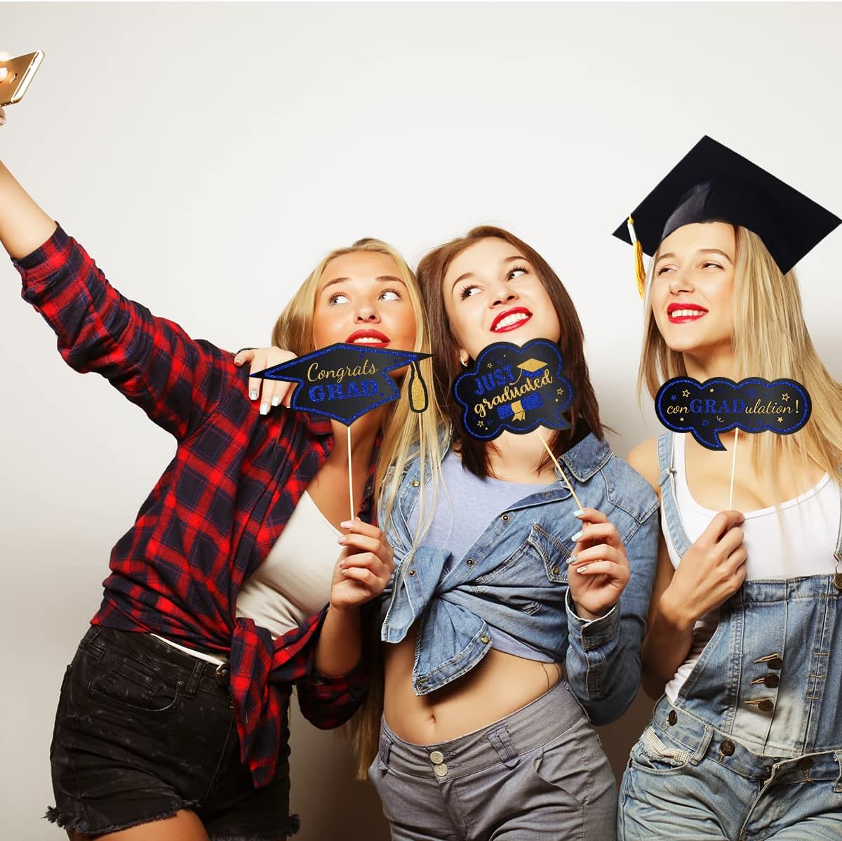 Graduation Photo Booth Props-Blue Class of 2025