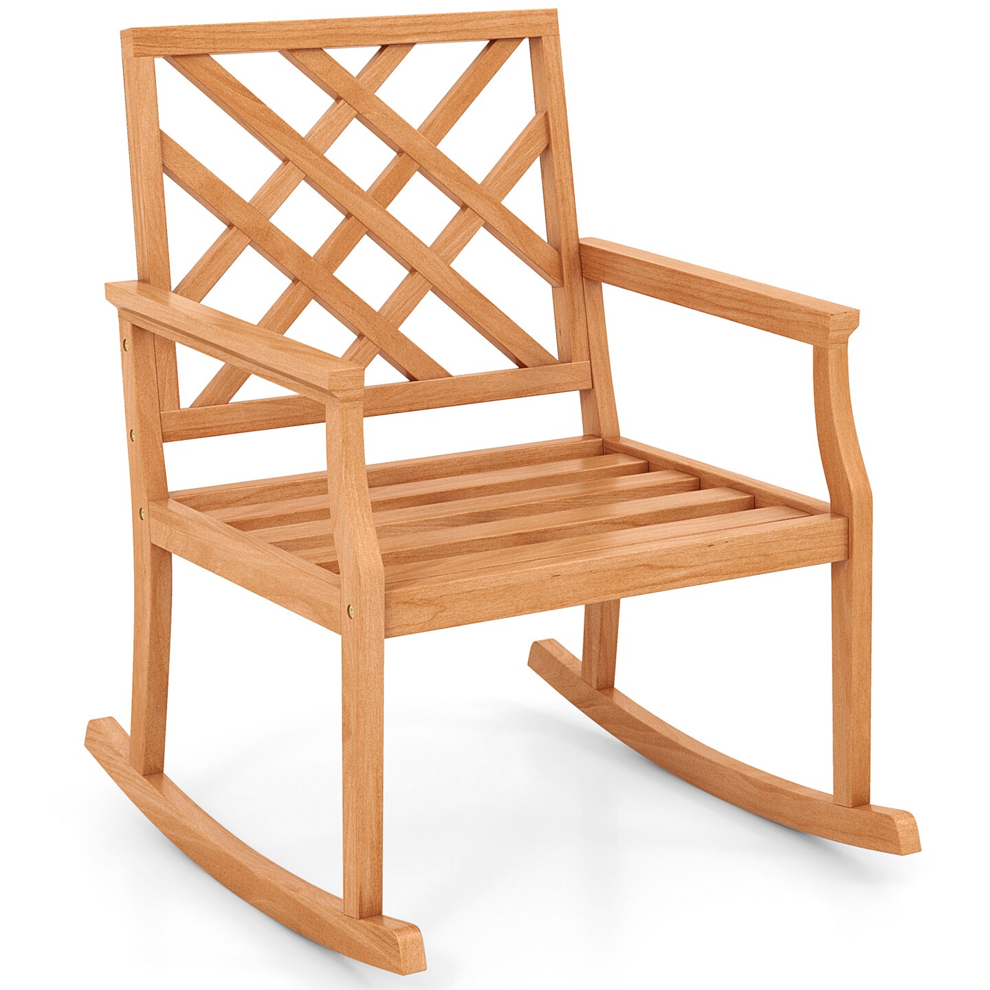 Oversized Teak Wood Outdoor Rocking Chair &#x2013; Ergonomic Design