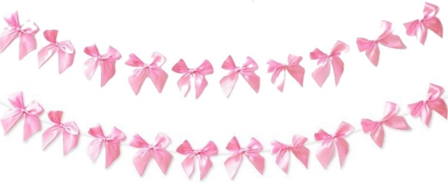 Pink Bow Hanging Garlands Bowtie Banners