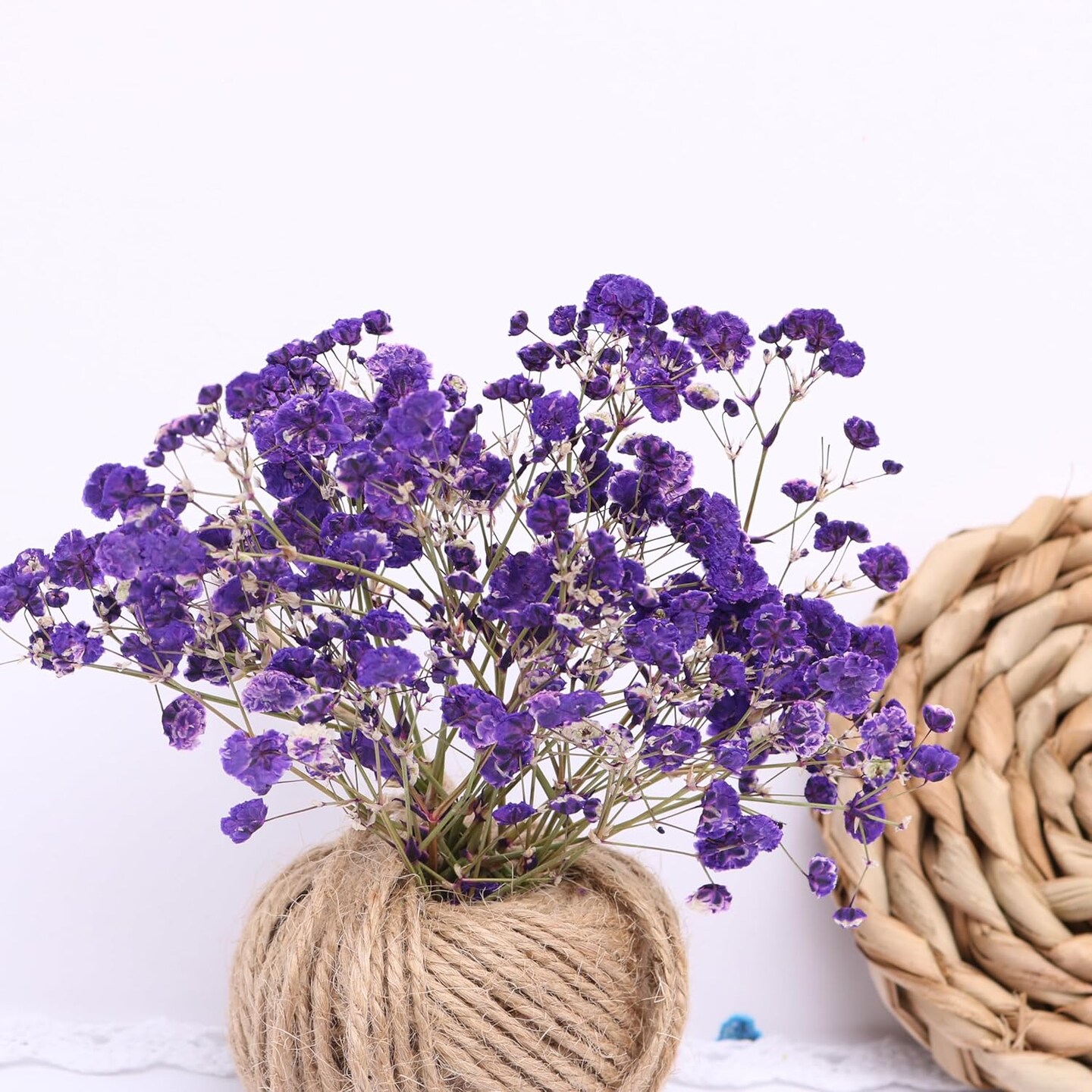 30 Branches Purple Pressed Flowers Bulk Dried Flower Kit for Resin , Dried Babys Breath Flower Natural
