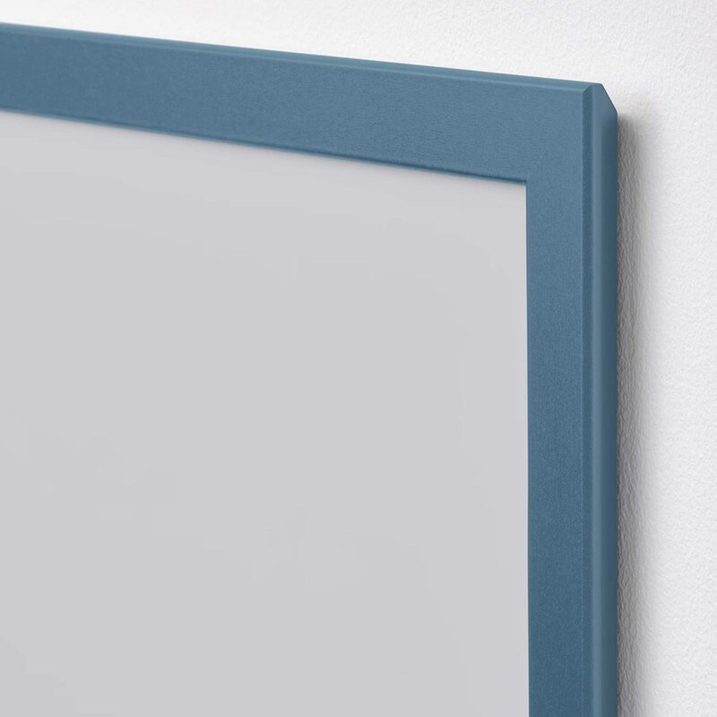4x6" Dark Gray-Blue Frame – Hang or Stand, Horizontal/Vertical, No-Nail Hanging