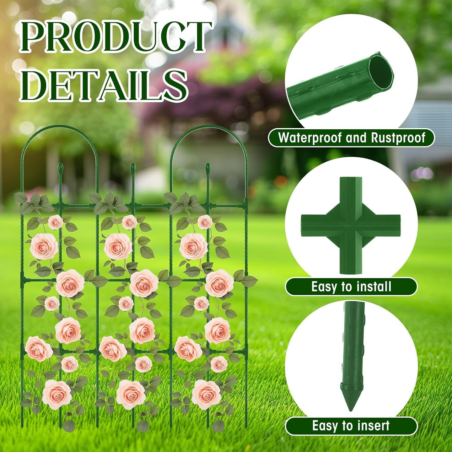 2 Pack Garden Trellis for Climbing Plants Outdoor