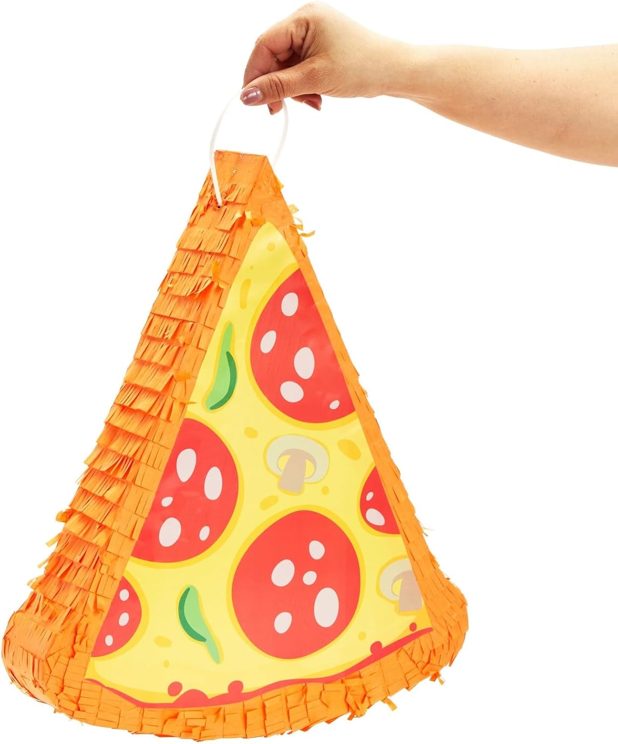 Pizza Pinata - Food Themed Birthday Party Decorations, Table Centerpiece (Small, 16.5 x 13.5 x 3 in)
