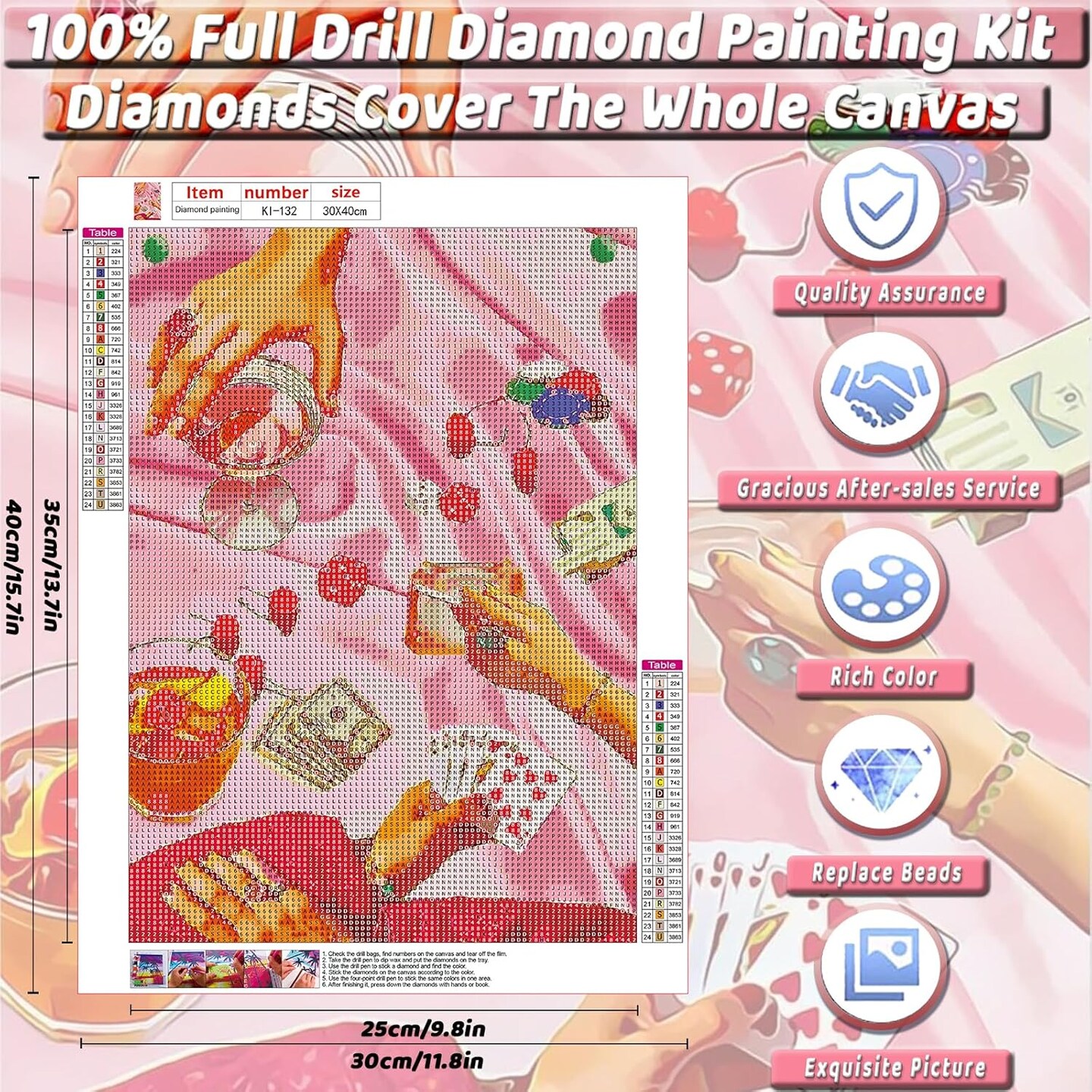 Pink Diamond Art Kits for Adults Beginner,DIY Modern Diamond Painting 5D Round Full Drill Diamond Dots Gem Art Crafts with Tools,Funny Crafts for Home Wall Decor&#x26;Gift-12x16in