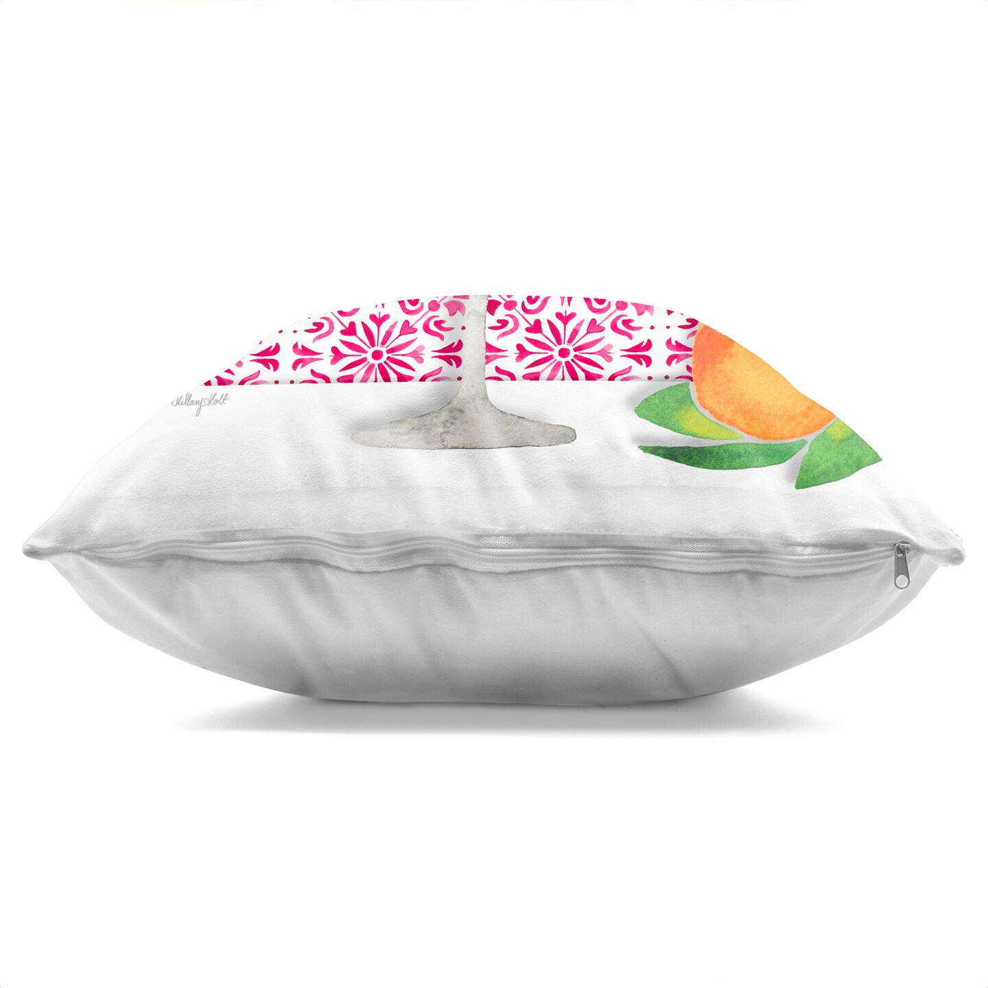 Stupell Industries Mediterranean Pattern Sangria Decorative Printed Pillow design by Hillary Holt, 18 x 7 x 18