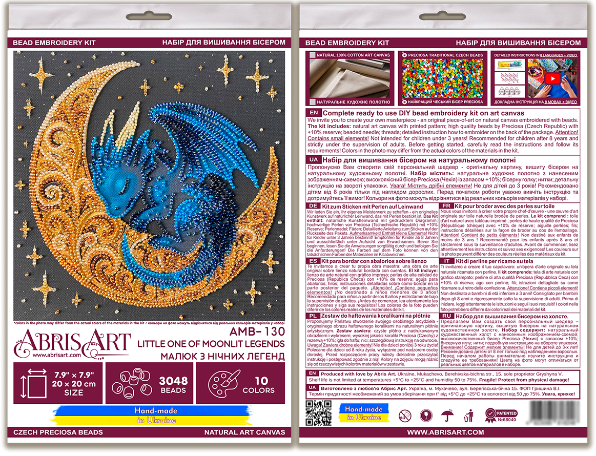 Mid-sized bead embroidery kit - Little One of Moonlit Legends