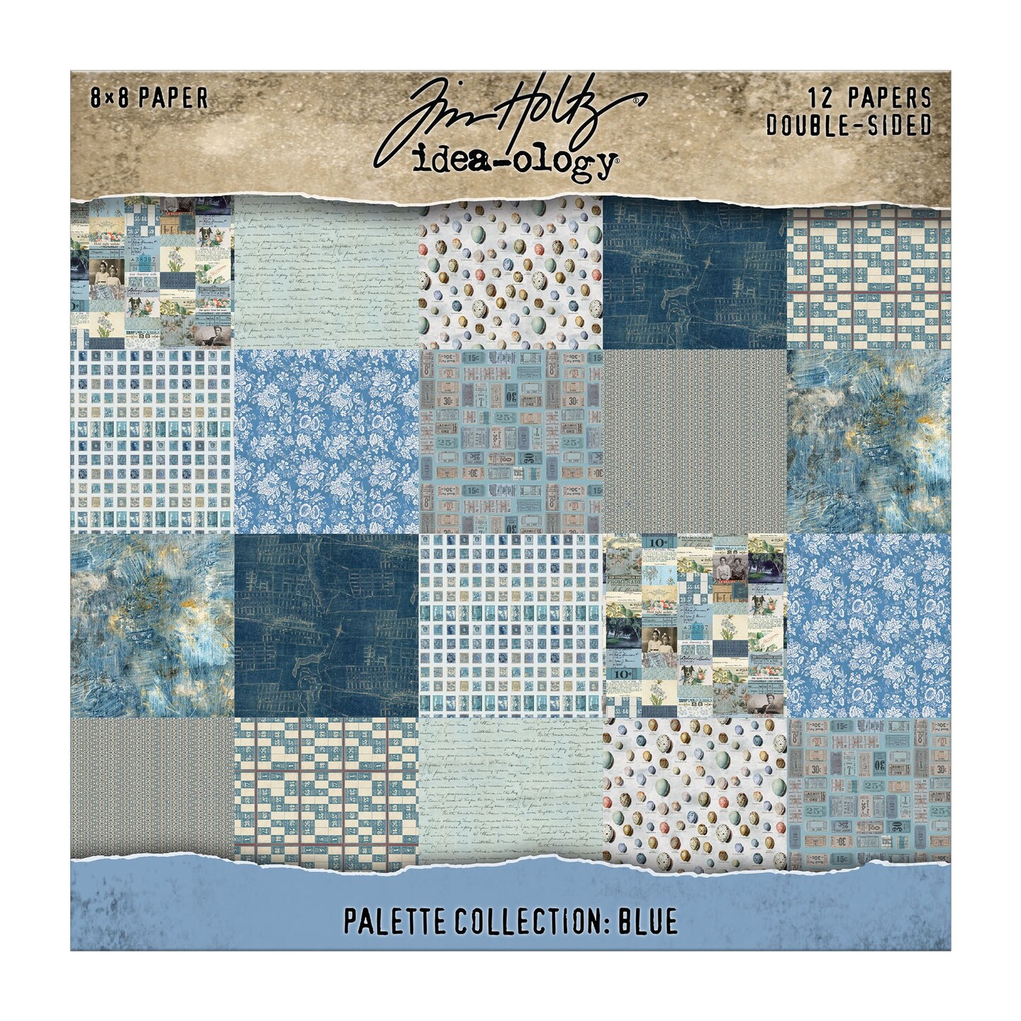 Idea-ology Double-Sided Cardstock 8"X8" 12/Pkg-Palette Collection: Blue