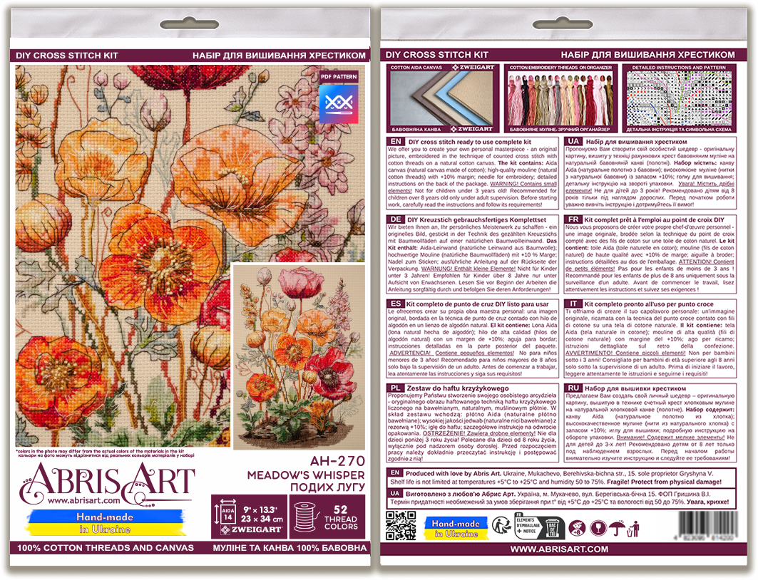 Cross-stitch kit - Meadow&#x60;s Whisper AH-270