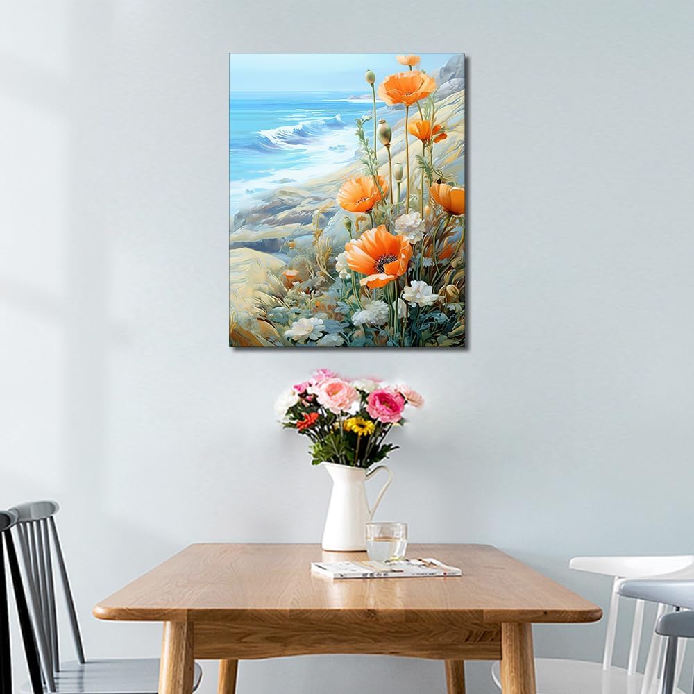 Flowers Paint Number Kits