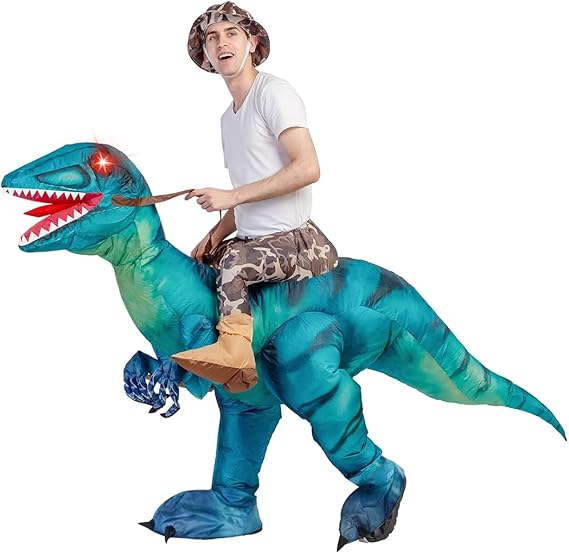 GOOSH Inflatable Dinosaur Costume for Kids and Adults Halloween Costumes