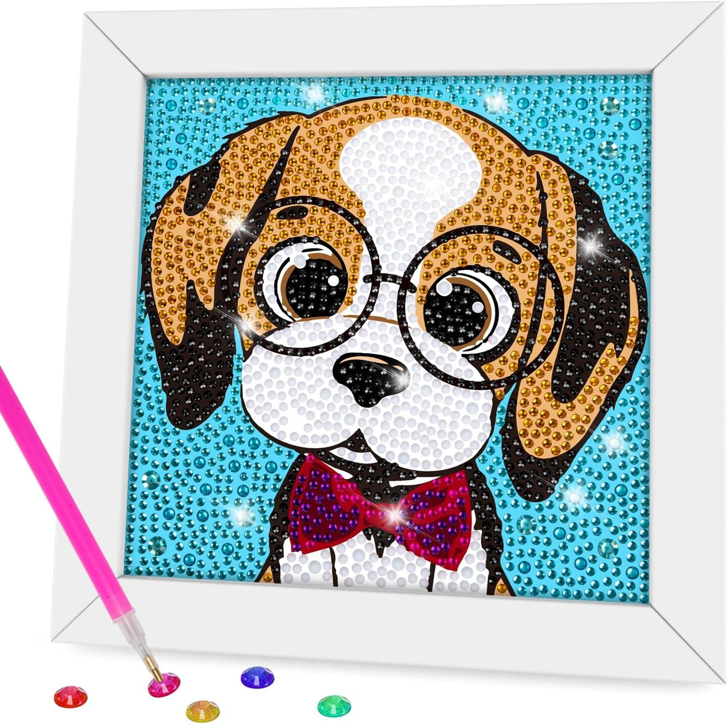 Diamond Art Kit for Kids with Wooden Frame – DIY Crafts for Ages 6-12, Beginner-Friendly Home Wall Decor
