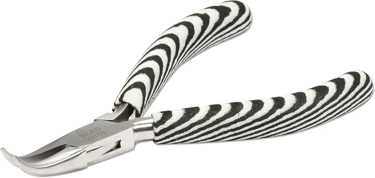 The Beadsmith Chain Nose Pliers – Zebra Print Line – Comfortable Handle with Double Leaf Springs – Jewelry Making Tool for Creating Bracelets, Earrings and Necklaces