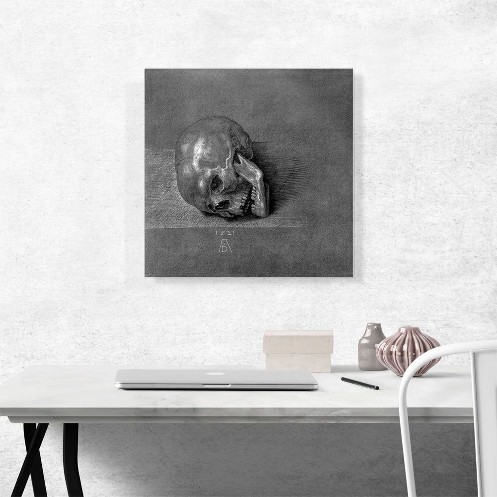 12&#x22; x 12&#x22; - Grey - Skull Wall Art!