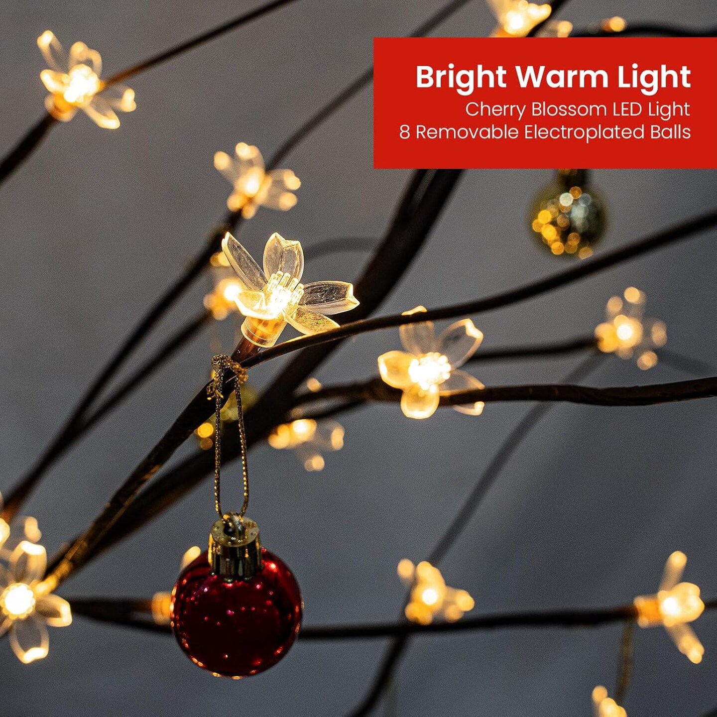 Brown Lighted Birch Tree Set of 3 (Brown)