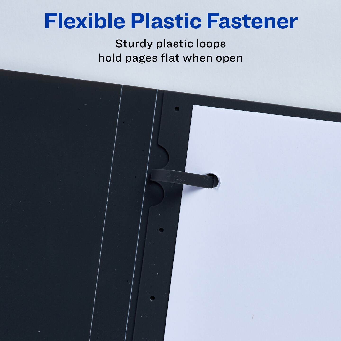 Avery Lay Flat Report Cover with 3 Plastic Fasteners, Clear Front Window, Holds up to 50 Sheets, 3 Gray Covers (47781)