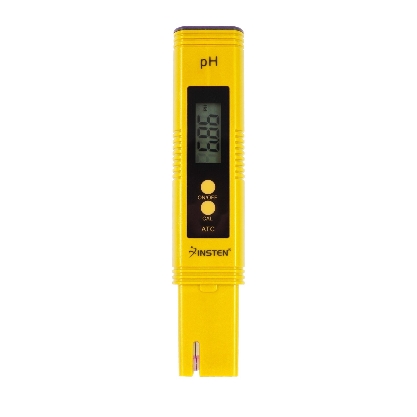 Insten - Digital pH Meter Tester Pen for Water Hydroponics, High Accuracy, Pocket Size, 0-14 pH Measurement Range, Yellow