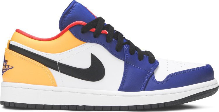 Air Jordan 1 Low White Deep Royal Blue 553558 123