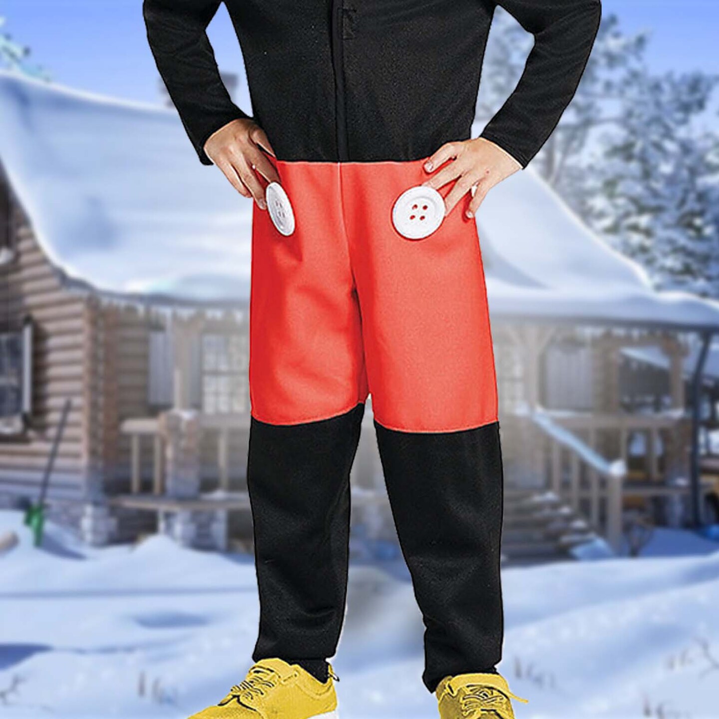 Mickey Mouse Costume Infant Toddler One Piece Romper with Hood Disney Outfit