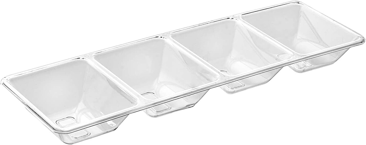 &#xA0;Premium Quality -Rectangle Plastic Disposable Serving Trays for Parties - Heavy Duty Serving Platter and Serving Trays for Eating