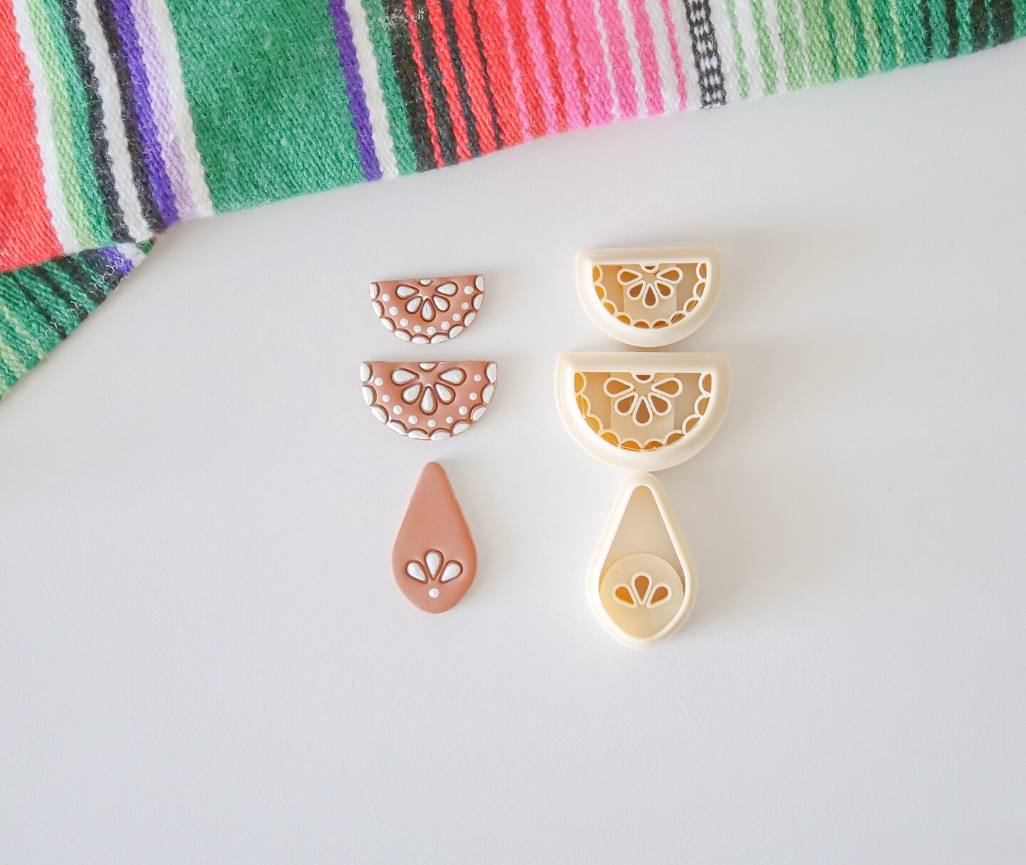 Polymer Clay Cutters – Talavera Inspired 3 Piece Set (Jewelry Making Tools)