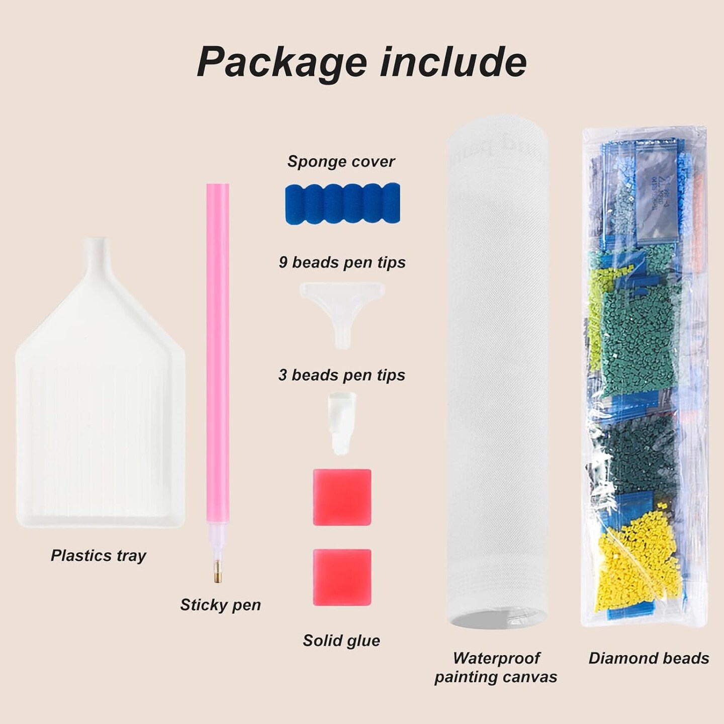 Diamond Painting Kits for Adults Deer (Multicolour) 11.8 x 11.8 x 0.04 inches