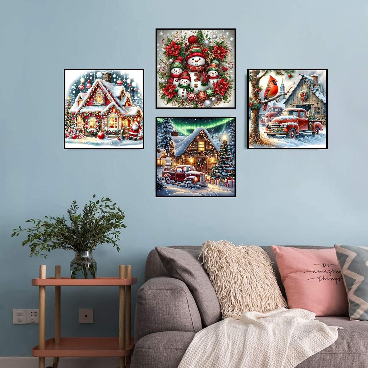 Christmas Diamond Art Kits for Adults(MZ0802)5 x 5 x 0.5 inches