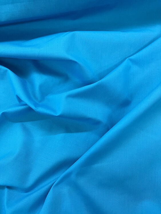 1 Yard Turquoise Soft Poly Cotton Fabric, 58/59&#x22; Wide Lightweight Material for Sewing