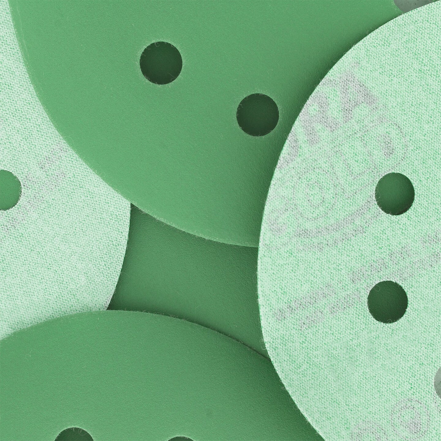 1500 Grit - 5&#x22; Green Film DA Sanding Discs - 8-Hole Pattern Hook and Loop - Box of 50