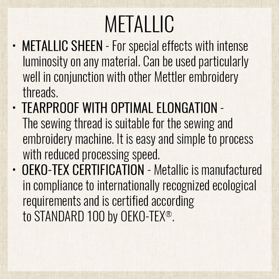 Spanish Villa (7633-0511) | Metallic (100M / 109Y) | Mettler Thread