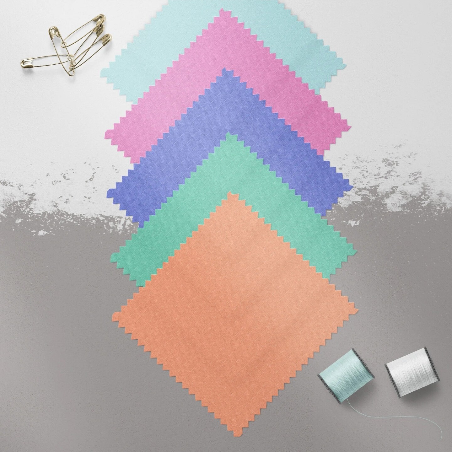 Fabric Squares Pastel Solids 20 pc 5"x5" 4 ea of 5 colors 100% Cotton