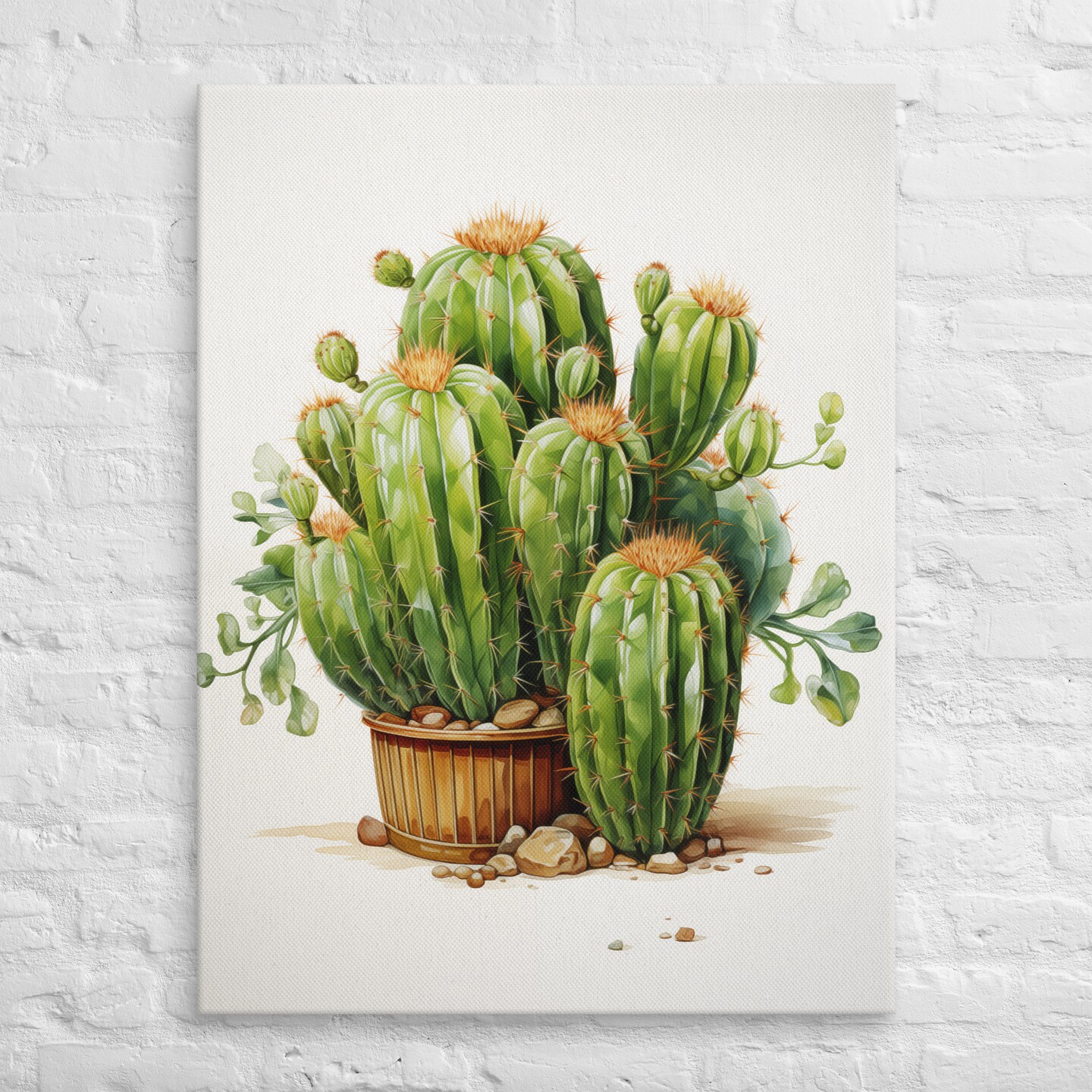 A Collection of Cacti Illustration Pencil Drawing - Digital Artwork Canvas  Art Print | MakerPlace by Michaels