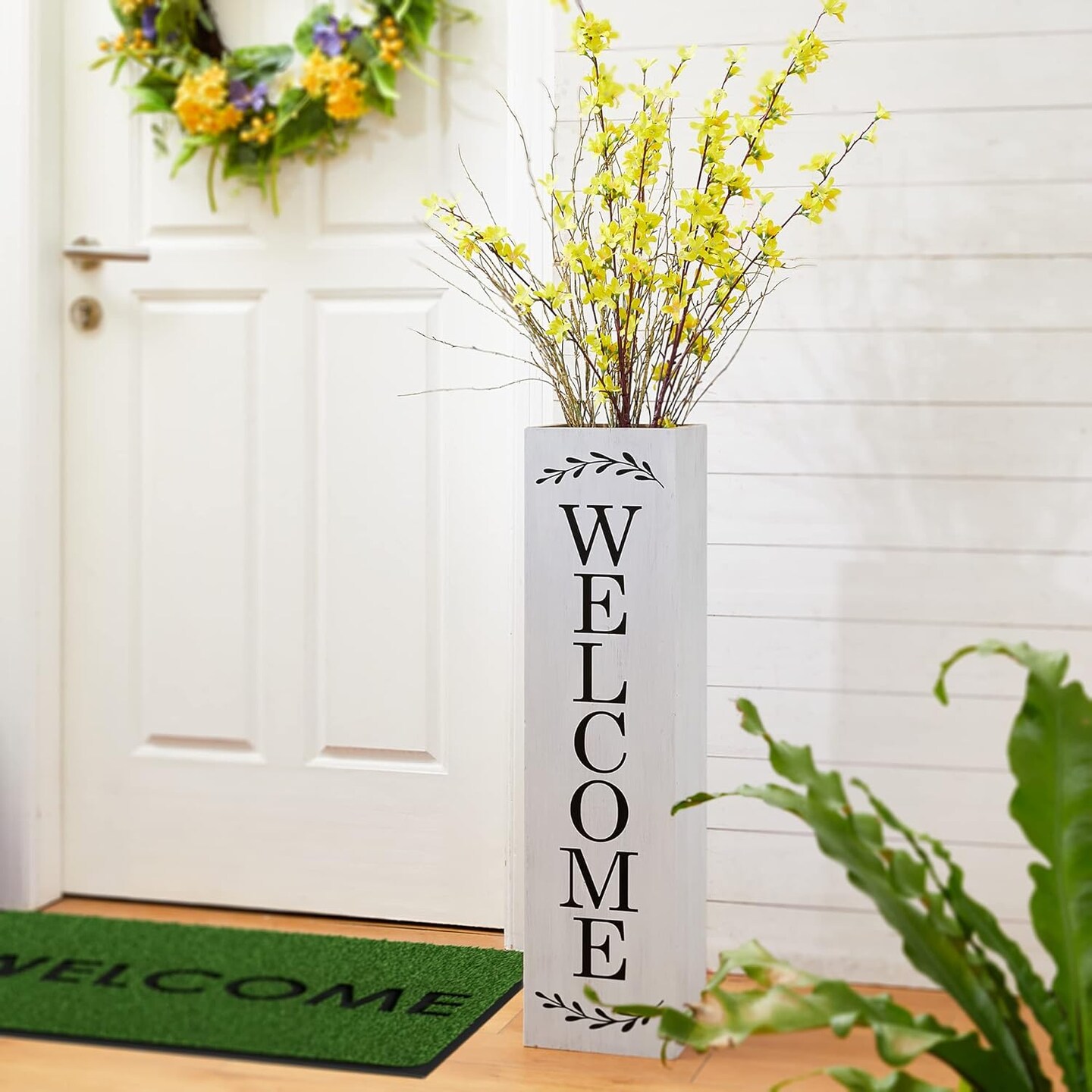 30&#x22;H Wooden WELCOME Porch Sign(white porch)