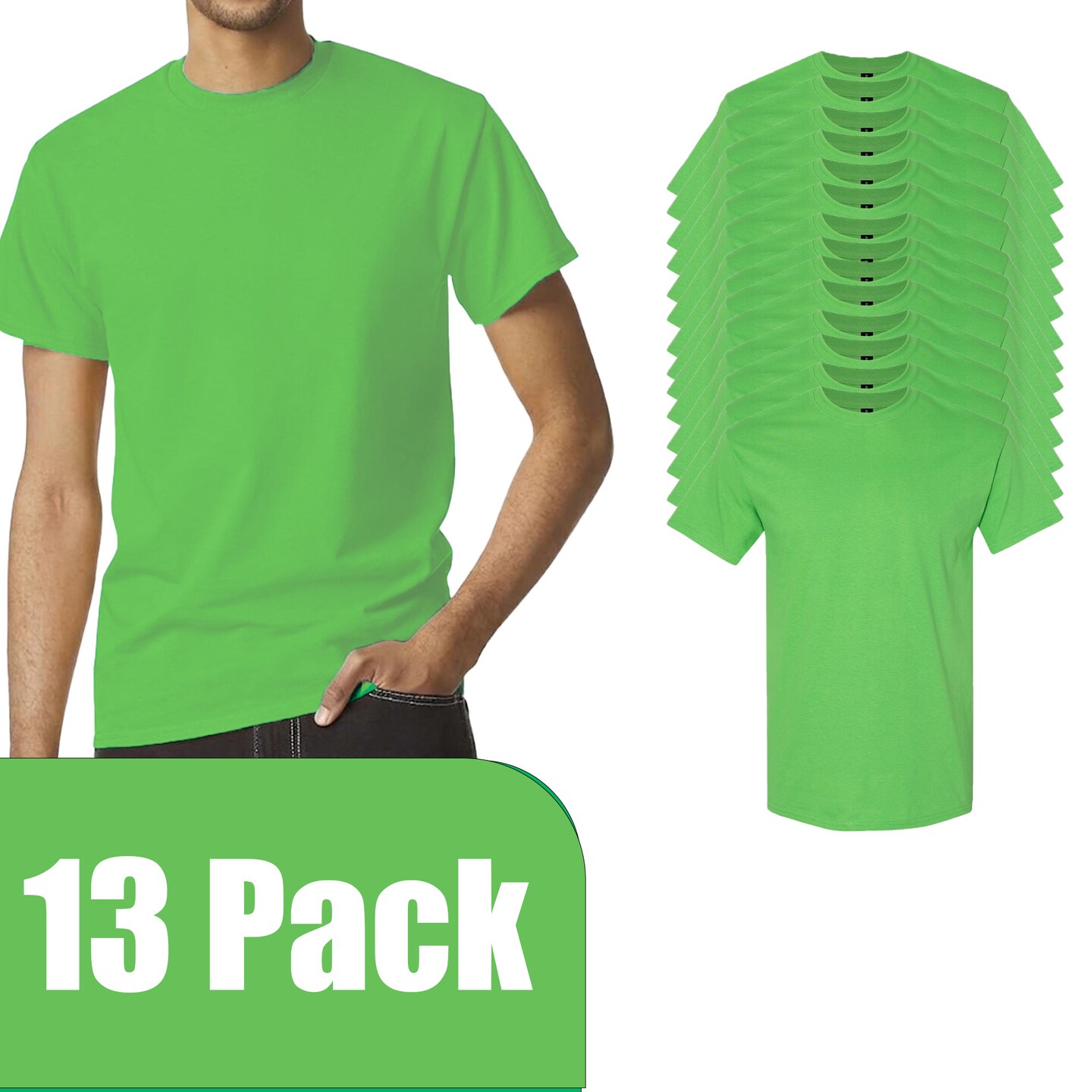 Gildan Blank Craft Tee Heavy Cotton Unisex T-Shirt, Perfect for DIY Transfers Electric Green Shirt