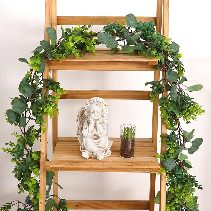 4pcs 26.4ft Artificial Eucalyptus Garland – Realistic Greenery for Wedding Arch, Table Runner, Centerpiece, Farmhouse & Home Party Decoration (4)