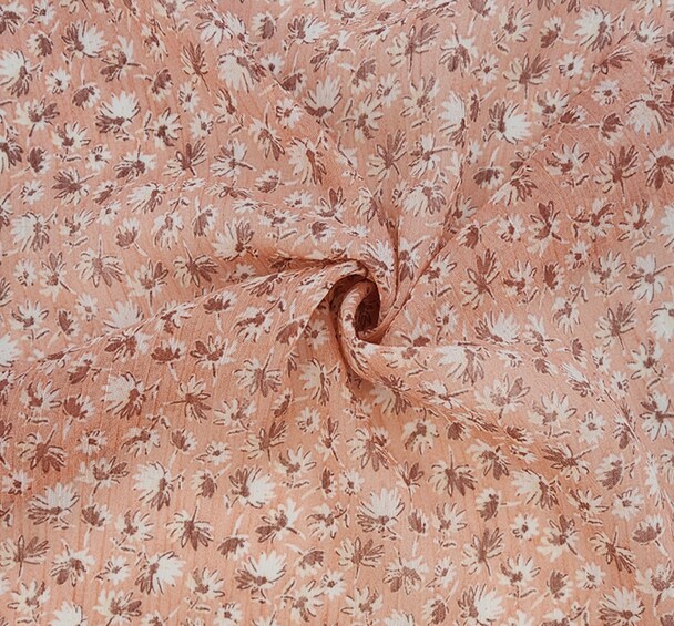 Yoryu Chiffon Fabric 57/58&#x22; Wide Lightweight Crinkled 1 Yard Sheer Polyester