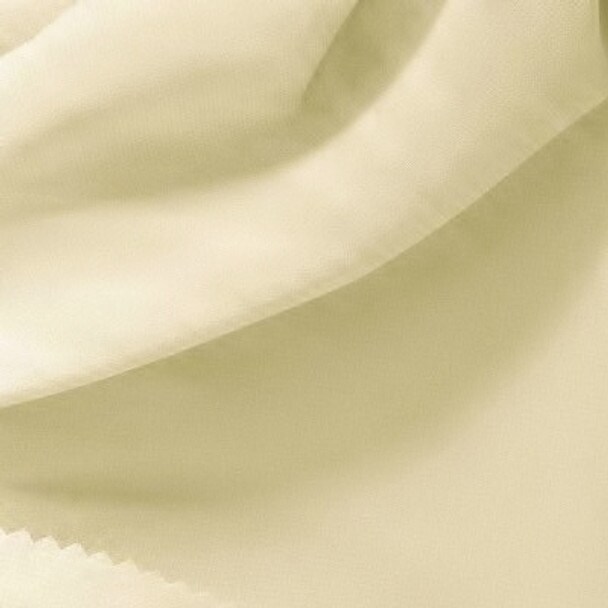 Ivory Chiffon Fabric 1 Yard 100% Polyester, 58/60&#x22; Wide Soft Lightweight Draping Fabric