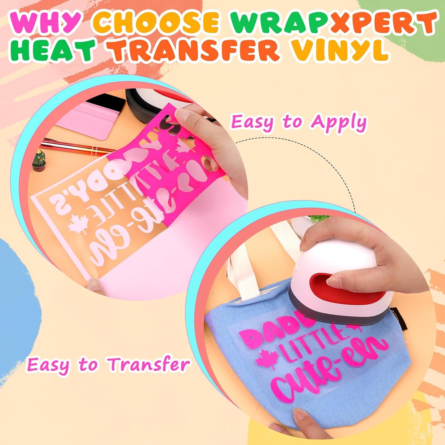 Neon HTV Heat Transfer Vinyl 8 Neon Sheets (Neon Bundle) 12''x10''