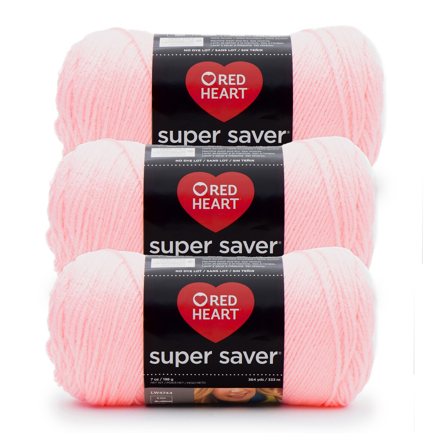 Red Heart Super Saver Yarn 24 Pack-Petal Pink