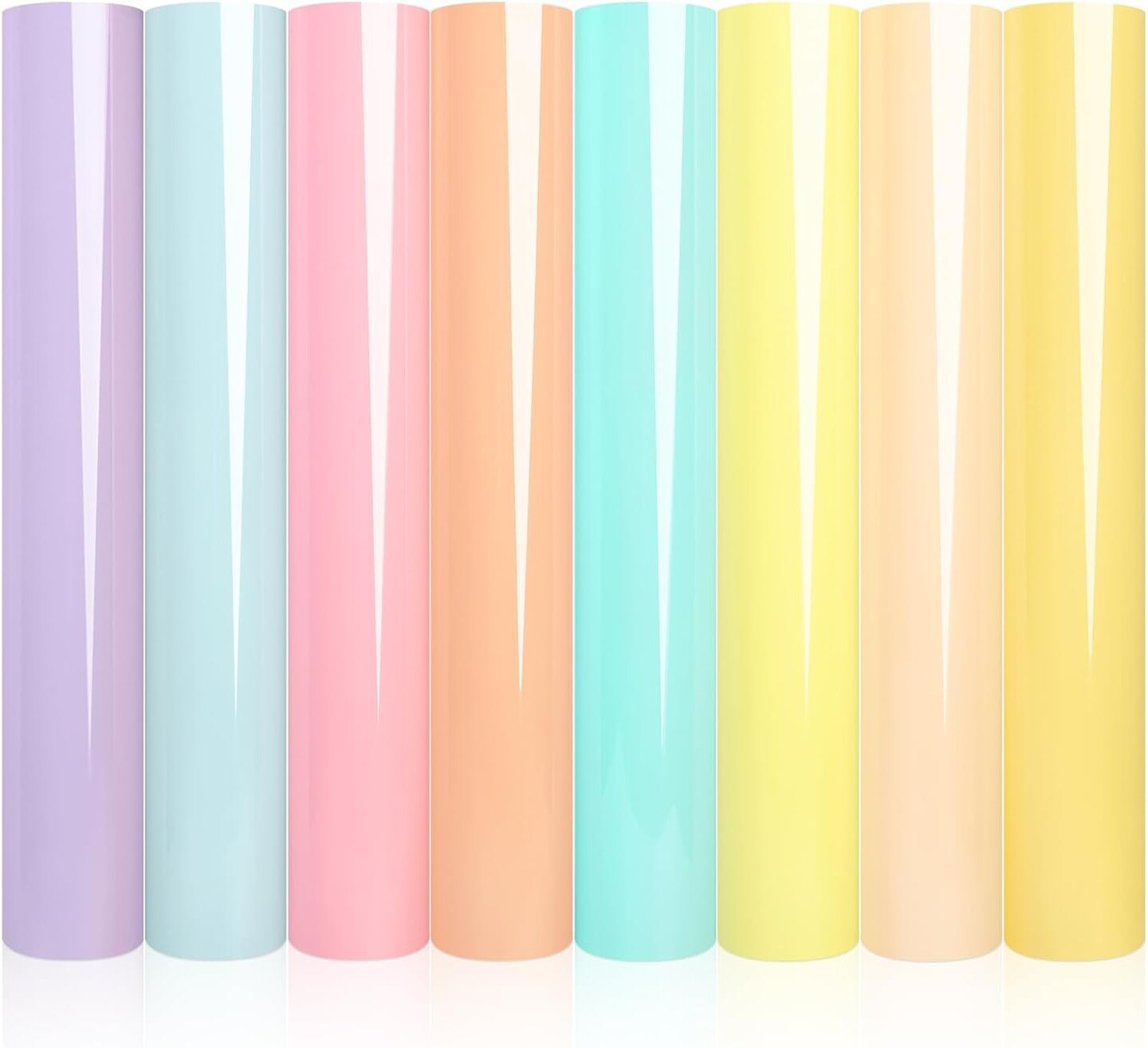 8 pcs Pastel Iron on Vinyl Boho Heat Transfer Vinyl Bundle 12 X 10 in (Pastel Bundle-A)