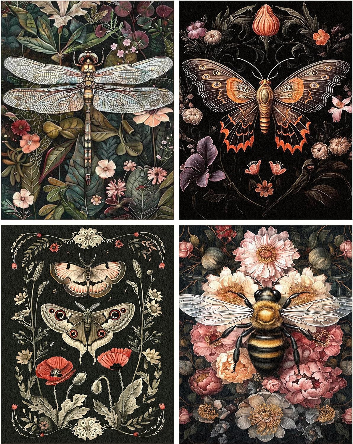 4 Pack Diamond Art Kits for Adults Beginners (4 Pack Diamond Painting-12) 3.94 x 3.94 x 0.39 inches