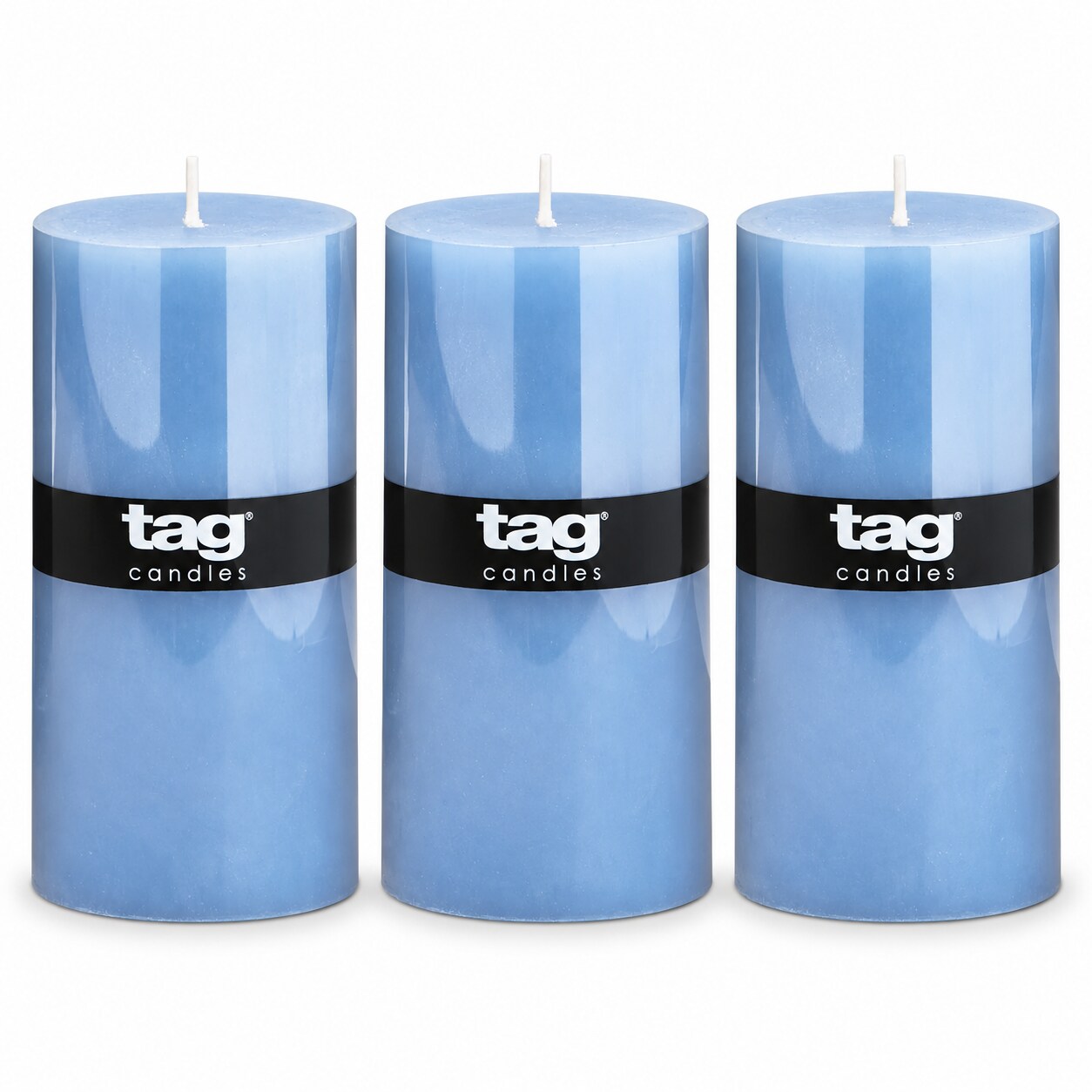 Set of 3 Color Studio 3X6 Pillar Blue, Color: Blue, Count: 3, Size