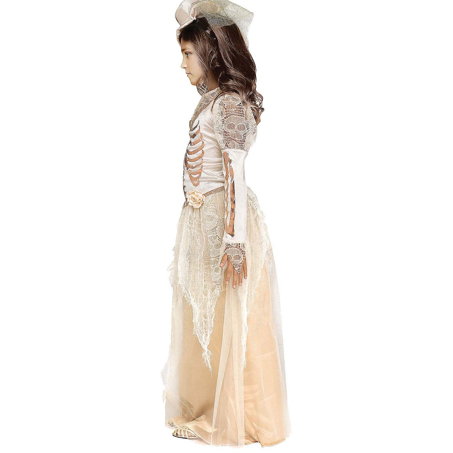 Kids Victorian Bride Costume with spooky elegance to Halloween