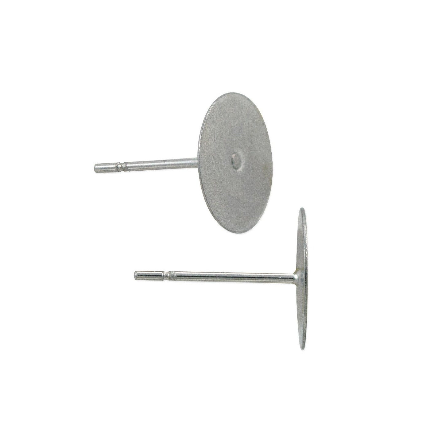 JewelrySupply Padded Post 10mm Surgical Stainless Steel (10-Pcs)