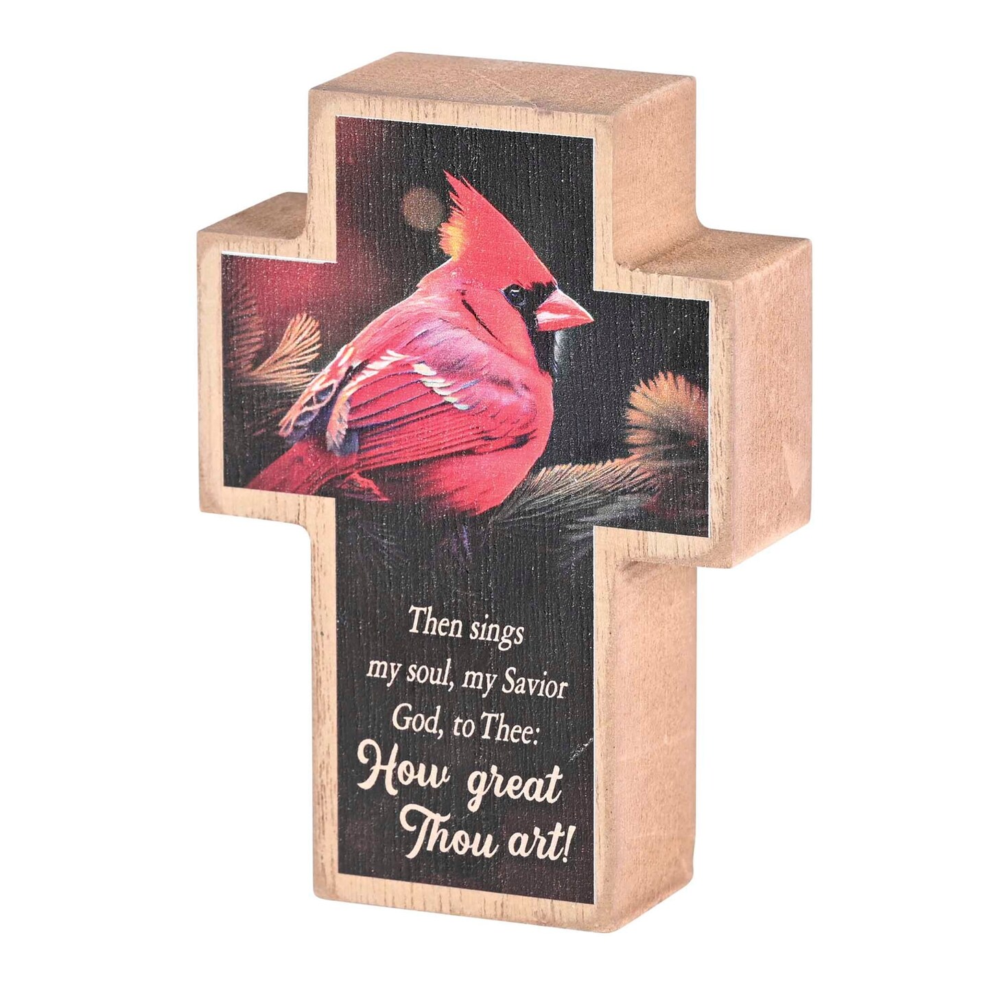 Edge Collection - 3" x 4" - Red - Inspirational Tabletop Cross Plaque - 1 Piece