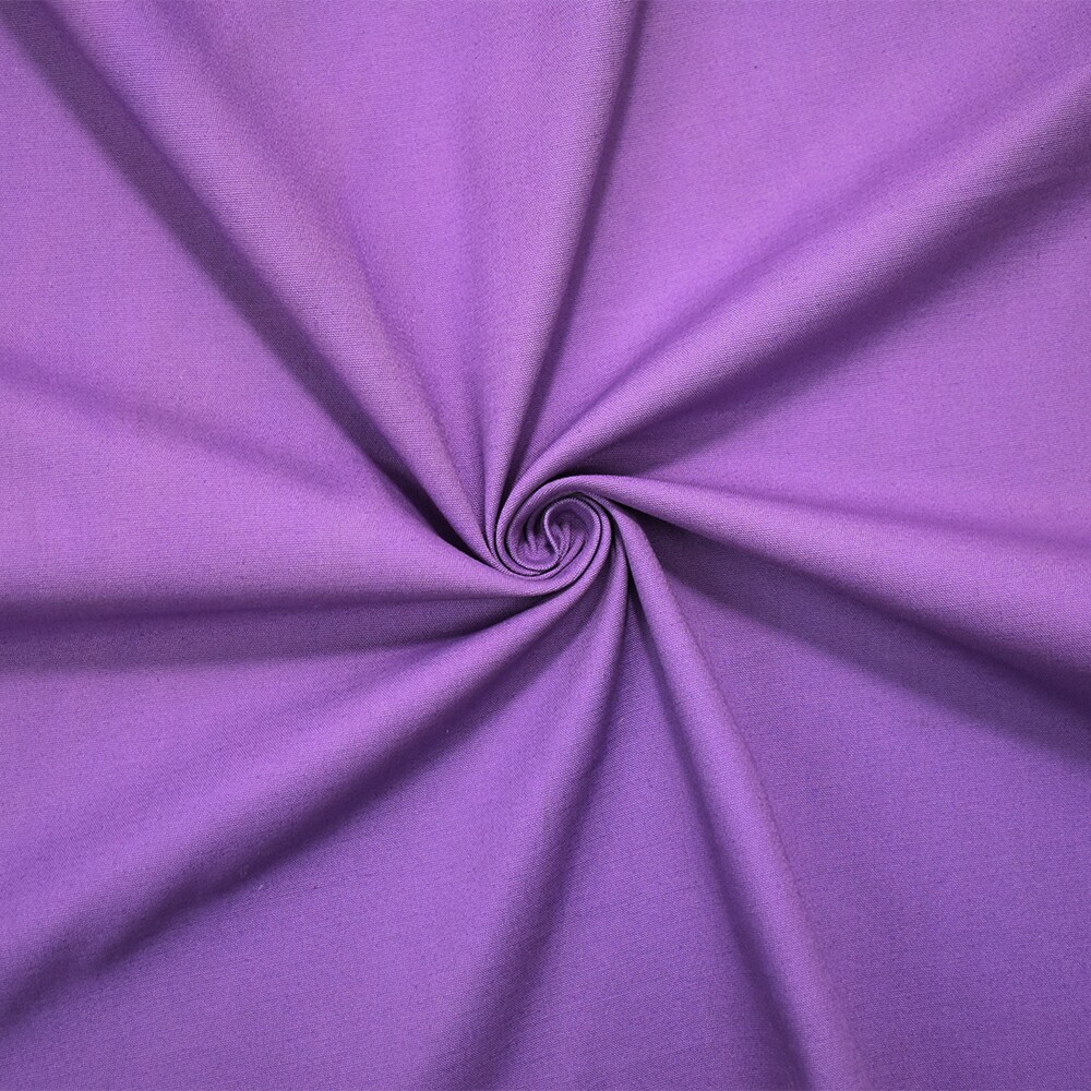 Purple Cotton Solid Twill Sateen Woven Fabric By the Yard