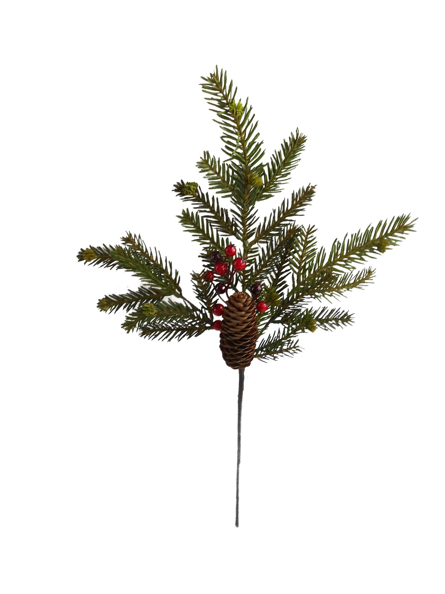 12PC Artificial 20" Cypress Pine Spray with Berries & Cones