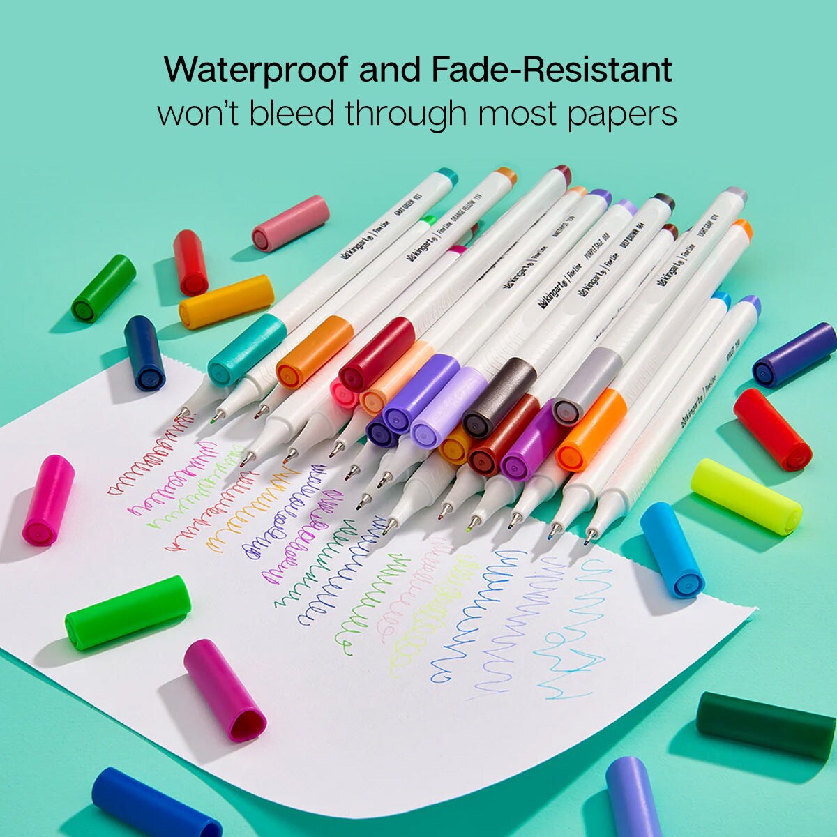 KINGART&#xAE; Fine Line Pens 24 Colors