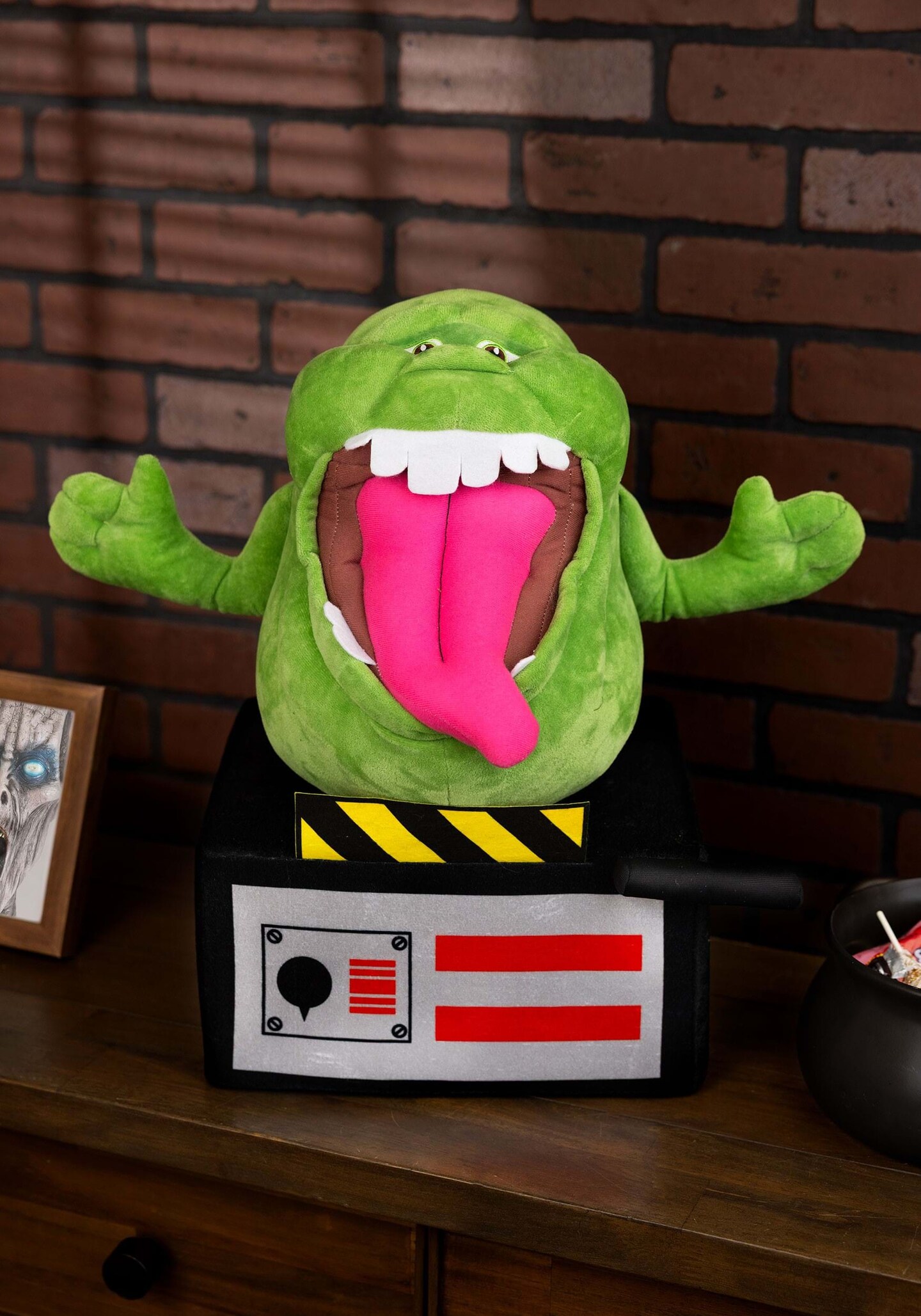 Ghostbusters Slimer on Ghost Trap Toy Plush