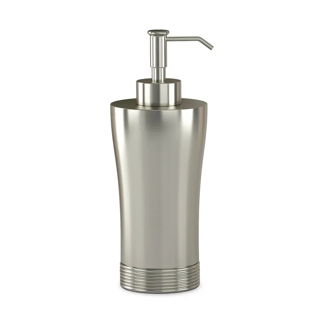Metal Liquid Soap Dispenser Pump Bottle | Bathroom & Kitchen | Holds Soap, Lotion & Sanitizer | Pewter